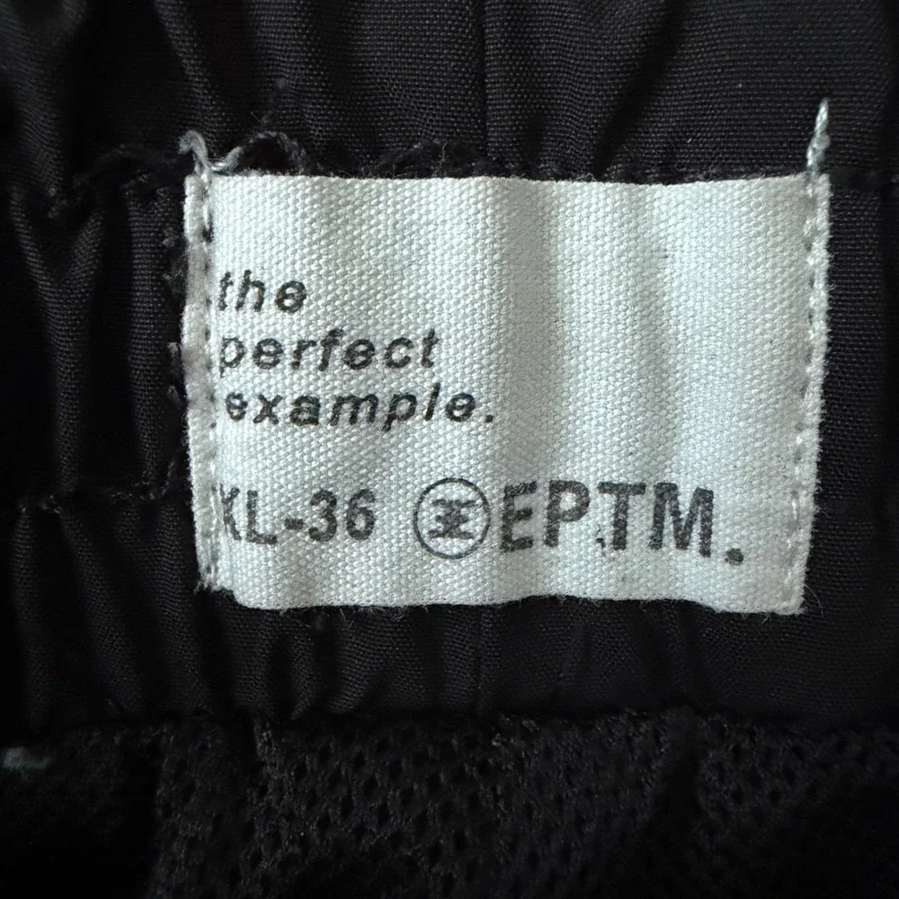 EPTM Black Techwear Tactical Cargo Pants Multi Pocket Pull-On Drawstring XL